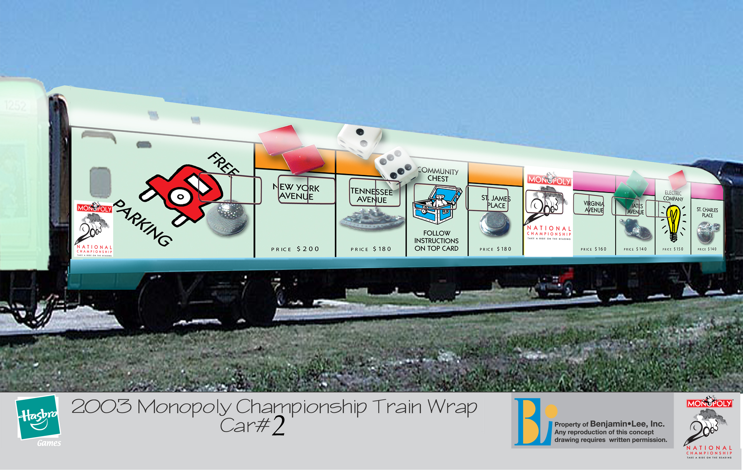 Monopoly Train Wrap